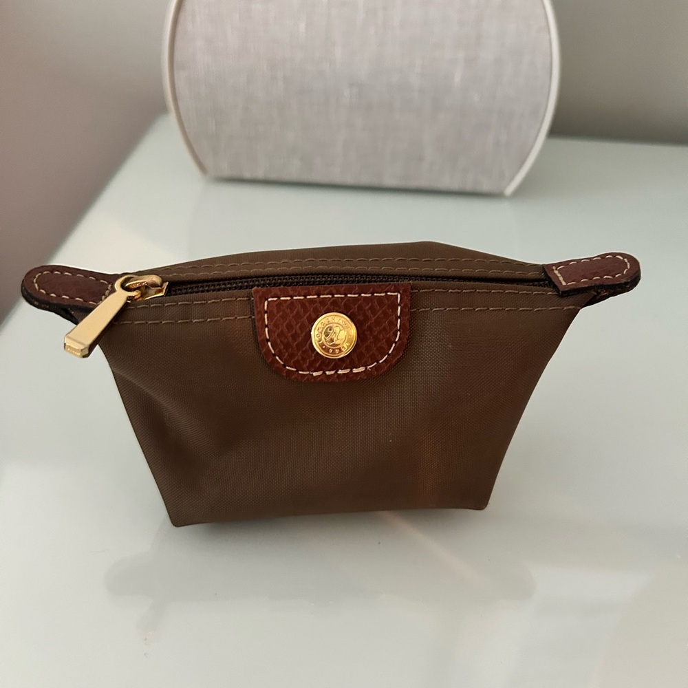 Longchamp La pliage coin Pouch with Gold Accents